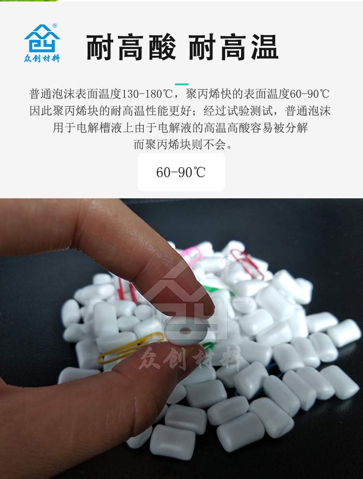 電解槽(cao)液保溫材料聚丙(bing)烯塊6