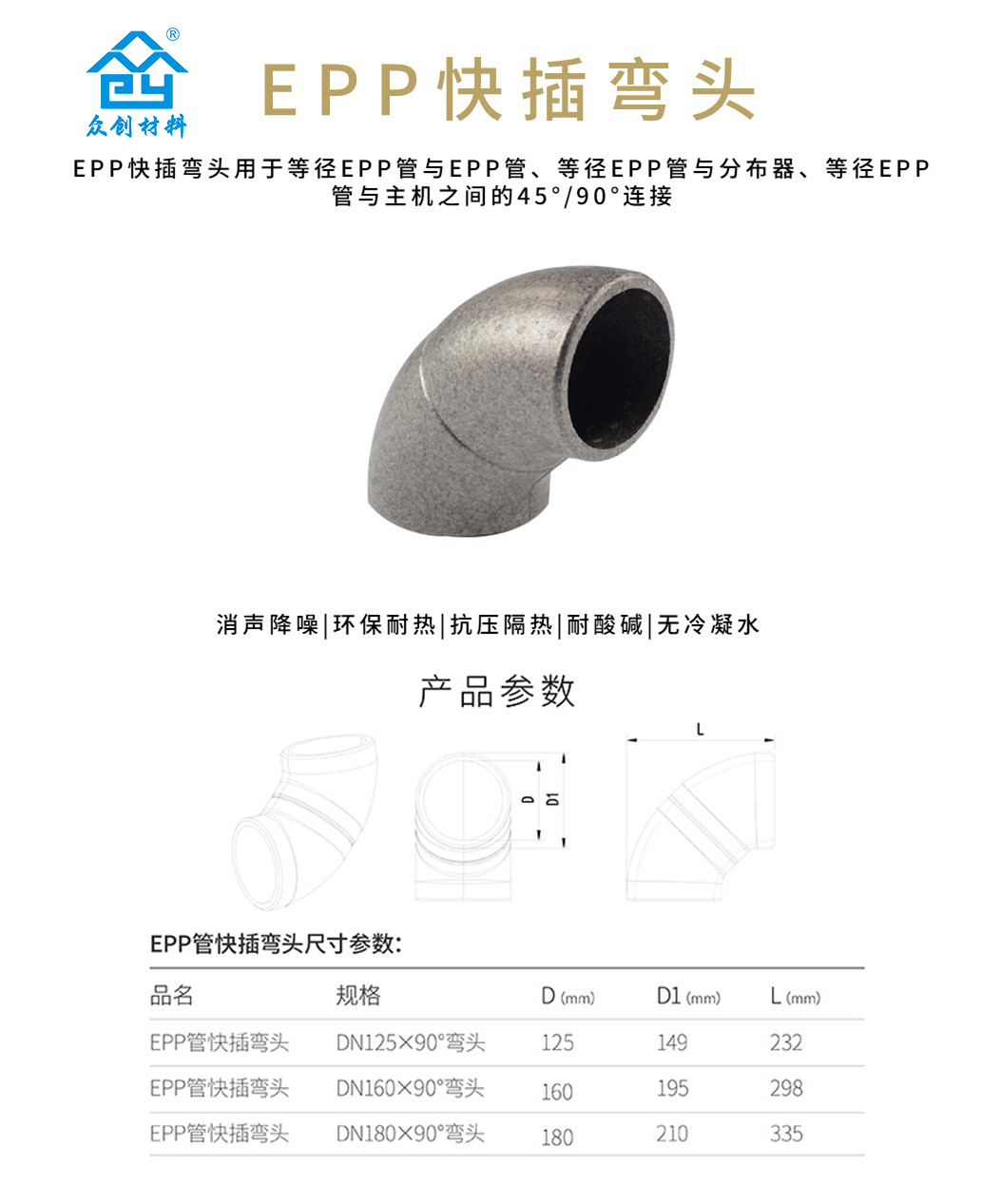 EPP快插彎頭(tóu) EPP快插彎頭